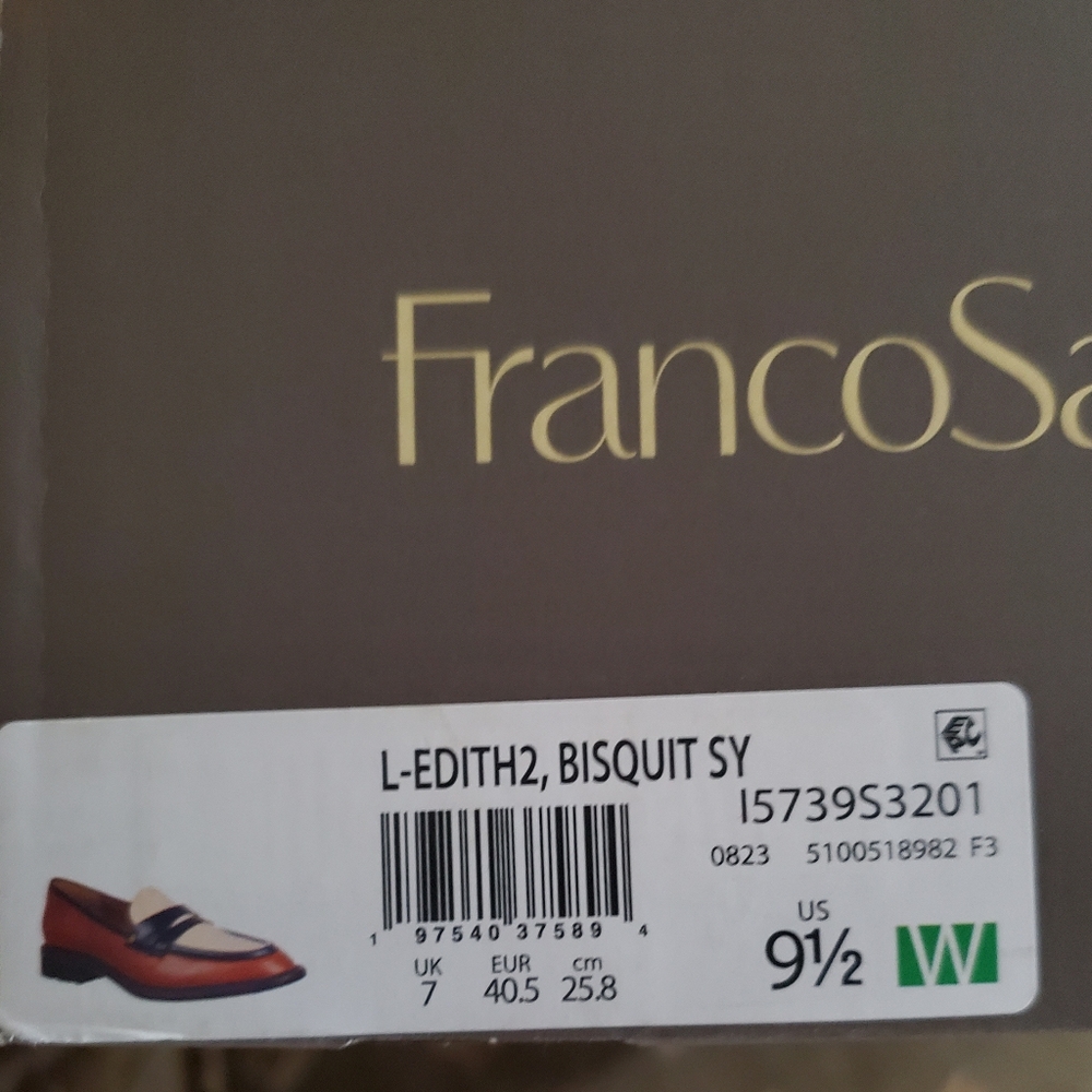 NIB Edith 2 Penny Loafer Size 9.5W in Biscuit Brown Faux Leather by Franco Sarto - Picture 8 of 13